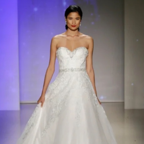 Alfred Angelo Disney Cinderella 272 Wedding Dress Sz. 8 White/Silver $1,595 NWT - Picture 4 of 16